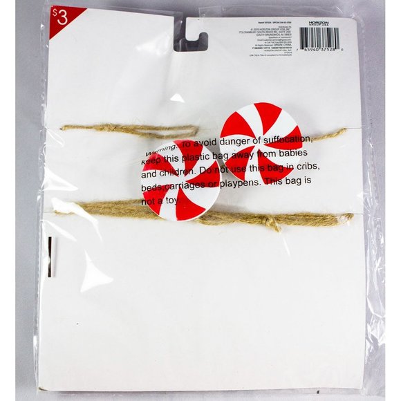 Horizon Group Peppermint Wood Clip Banner with Recipe Cards 10 Clips/Cards NEW - Picture 2 of 2